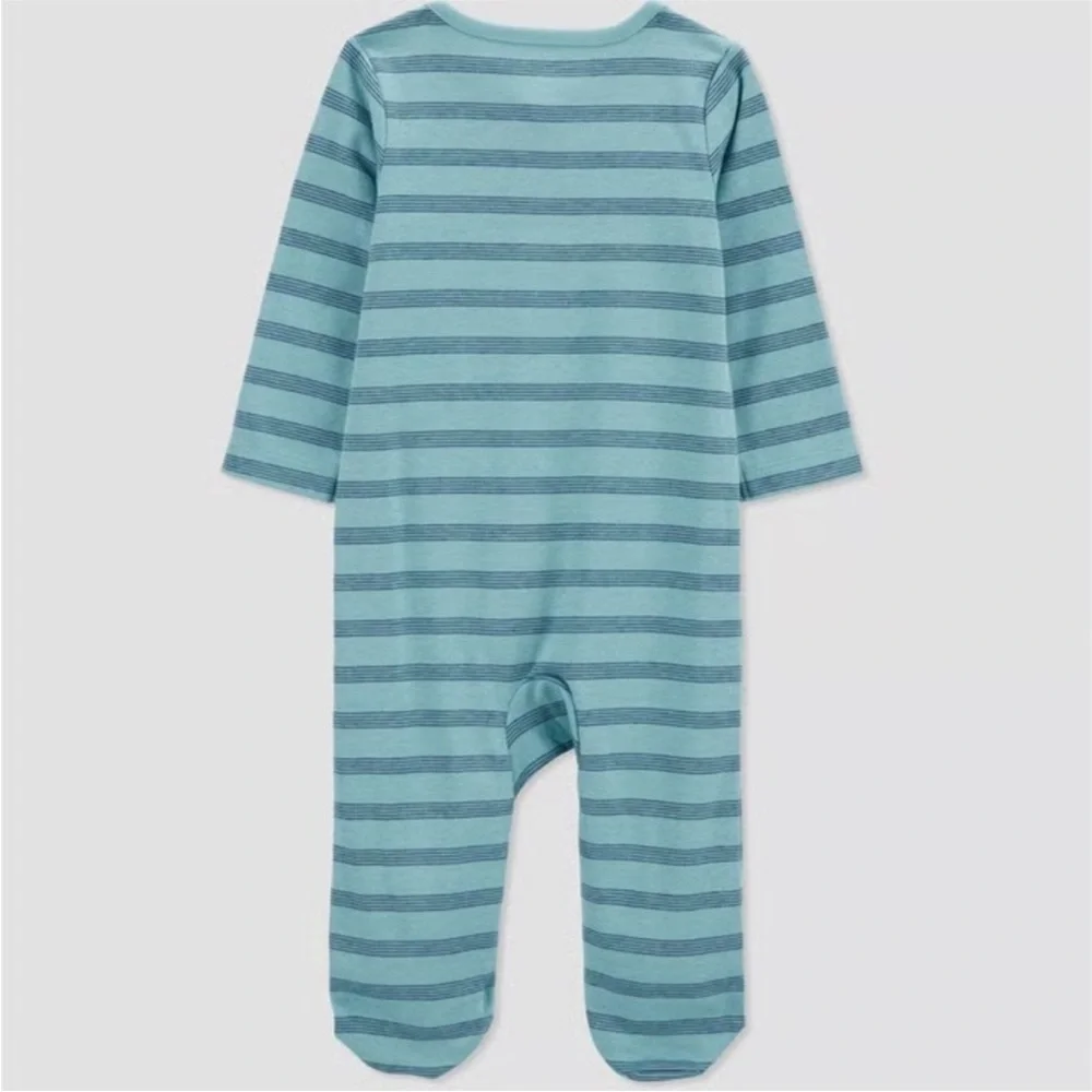 $28 NWT Carter's little brother  footed onsie one piece with 2 way zipper 9M